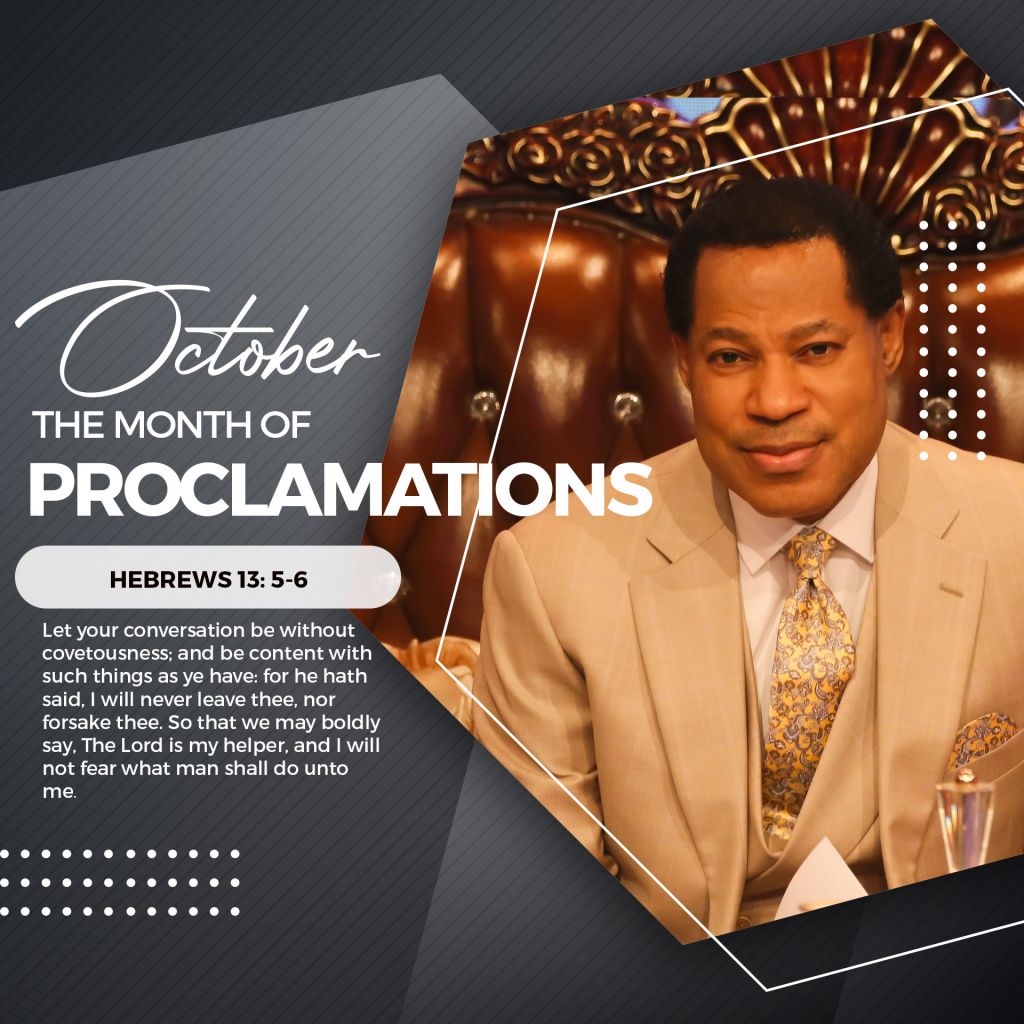 October is 'the Month of Proclamations’ Pastor Chris Announces at Global Service