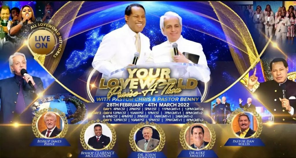 Gear Up for Your Loveworld Praise-a-thon with Pastor Chris and Pastor Benny Hinn Taking Airwaves Today.