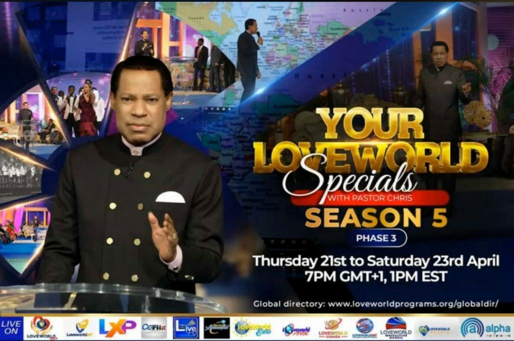 Breaking News: 'Your LoveWorld Specials with Pastor Chris (Season V, Phase III)' Takes Airwaves from Thursday