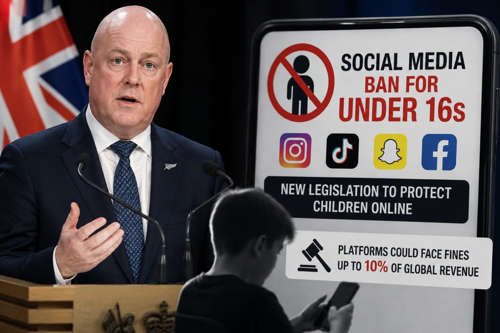 New Zealand Prime Minister Moves to Bar Children From the Internet in Sweeping Age-Restriction Law 99